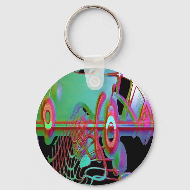 Chaveiro Anel de chave de alternância de abstrato (Frente)