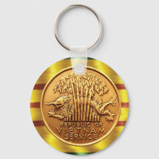 Chaveiro anel de chave de medalha de serviço do Vietnã