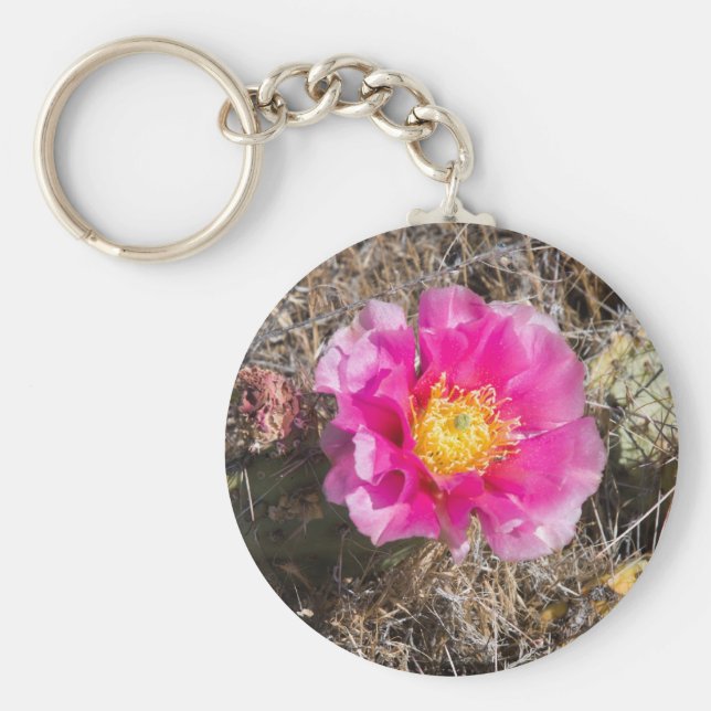 Chaveiro Anel de Chave de Pear Rosa picante (Frente)