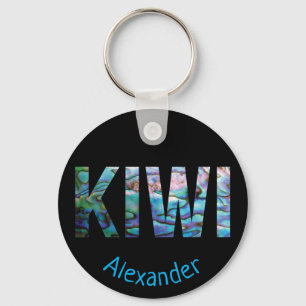 CHAVEIRO ANEL DE CHAVE KIWI PAUA DA NOVA ZEALAND PERSONALIZ