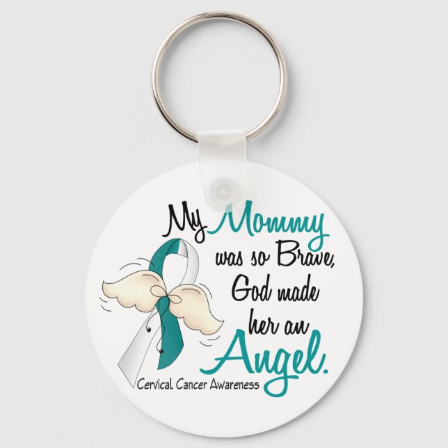 Chaveiro Angel 2 Mamãe de Cancer cervical (Frente)