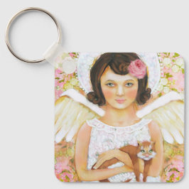 Chaveiro Angel & Cat Keychain – Kindness in Every Moment