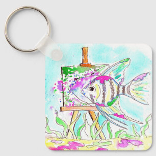 Chaveiro Angelfish Artist Painting