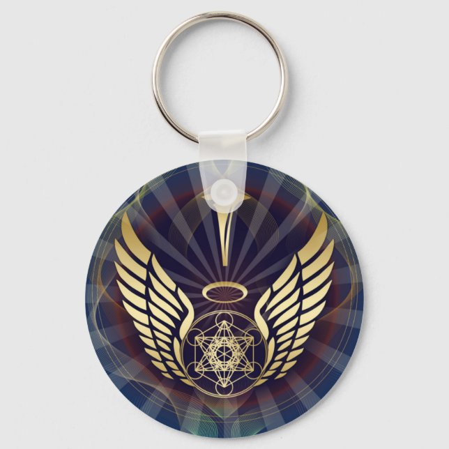 Chaveiro Angelic- Merkaba-Metatron cube (Frente)