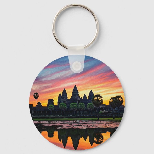 Chaveiro Angkor Wat Cambodja Sunset (Frente)