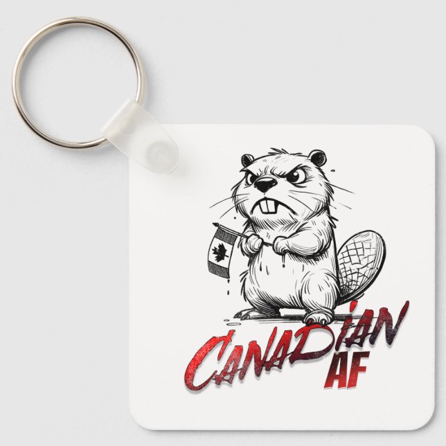 Chaveiro Angry Beaver Canadian AF (Frente)