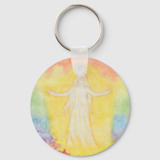 Chaveiro Ângulo de pintura da aquarela natalícia e arco-íri