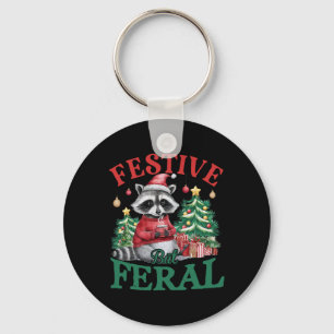 Chaveiro Animado Mas Feroz Guaxinim Animal Papai Noel Natal