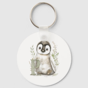 Chaveiro Animais Bebês Adoráveis em Aquarela com Letras do
