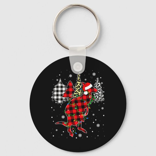 Chaveiro Animais de Natal Canguru Natal Xadrez Búfalo Leop (Frente)