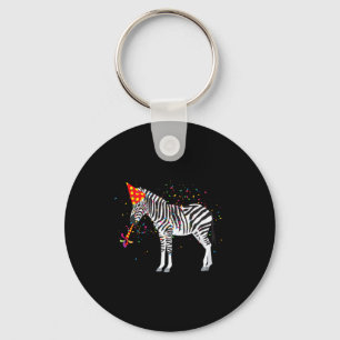 Chaveiro Animais de Zebra se divertindo tendo uma festa