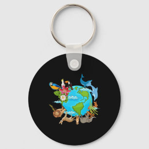 Chaveiro Animais do Dia da Terra Salvem Amante de os animai