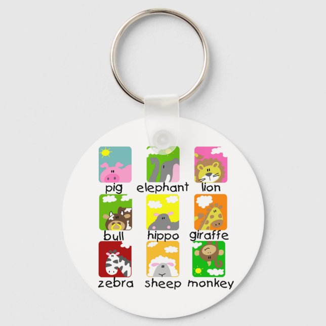 Chaveiro Animais em Camisetas de desfile e presentes (Frente)