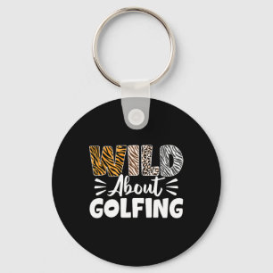 Chaveiro Animais Golfistas Selvagens Padrão Golfista Leopar