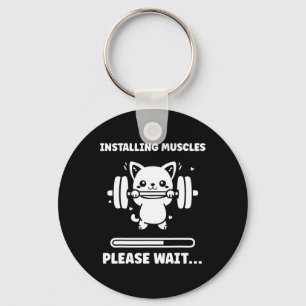 Chaveiro Animais Instalando Músculos Fitness Musculação Gat