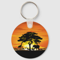 Animais Selvagens no Sunset da savana africana