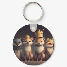 Animais selvagens vestindo coroas