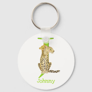 Chaveiro Animal ABC J é para anel-chave jaguar