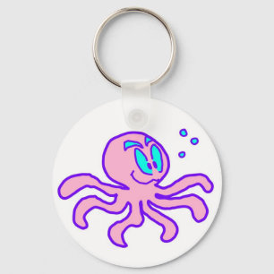 Chaveiro Animal aquático do polvo bonito dos desenhos
