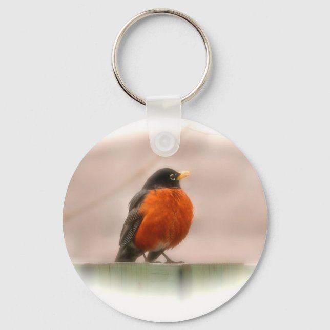 Chaveiro Animal Bird American Robin (Frente)