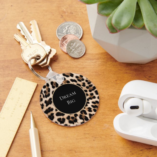 Chaveiro Animal Leopardo Creme (Mesa)
