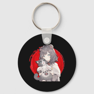 Chaveiro Anime and Cats Lover Japonês Manga kawaii Otaku G