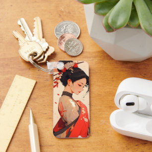 Chaveiro Anime Girl Geisha