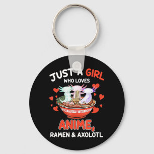 Chaveiro Anime Kawaii Cute Axolotl Japonês Ramen Noodles G