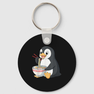 Chaveiro Anime Kawaii Penguin Comendo Ramen Noodle Oferece