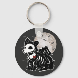 Chaveiro Anime Lobo Emo Gótico Marginal Esqueleto Dia das B