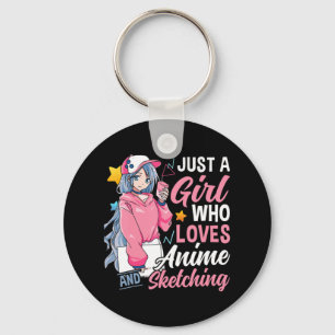 Chaveiro Anime Otaku Gift Apenas Uma Menina Que Ama Anime E