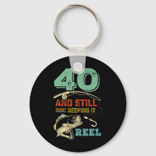 Chaveiro Aniversário de 40 anos de pesca Fazendo 40 anos Pe