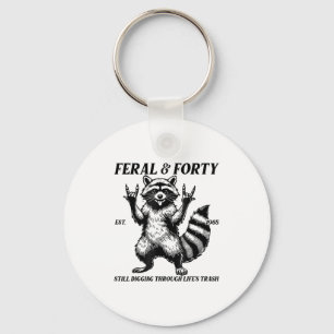 Chaveiro Aniversário de 40 anos Funny Est 1985 Feral &