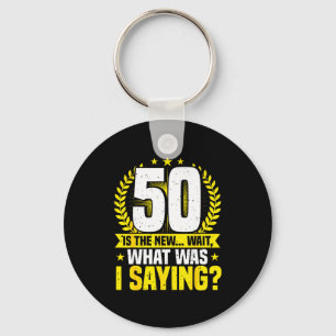 Chaveiro Aniversário de 50 anos, 50 é o novo... Engraçado 5