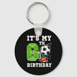 Chaveiro Aniversário de 6 Anos É Meu 6º Aniversário Futebol