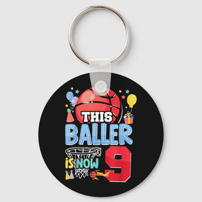 Chaveiro Aniversário de 9 anos do Basquete Este Basquetebol (Frente)