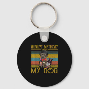 Chaveiro Aniversário De Agosto Com O Meu Cão De Wolfhound I
