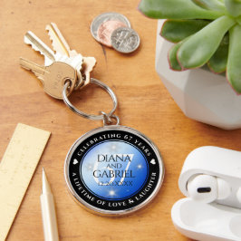 Chaveiro Aniversário de Casamento da 67ª Estrela Sapphire