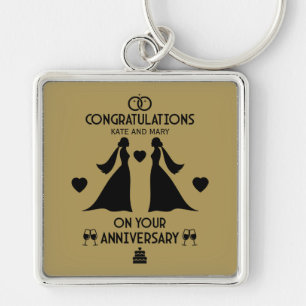 Chaveiro Aniversário de Casamento de gay Girls