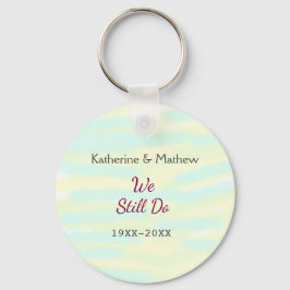 Chaveiro Aniversário de renovação de Vow do greenpastel ama