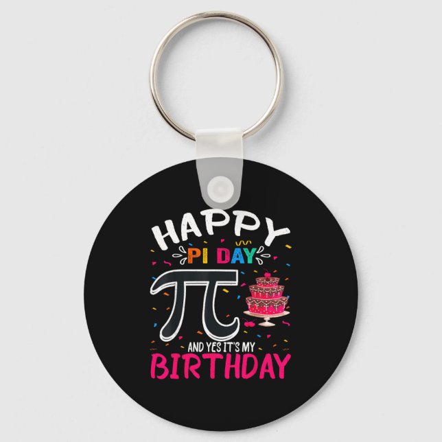 Chaveiro Aniversário do Dia do Pi Amante da Matemática Feli (Frente)