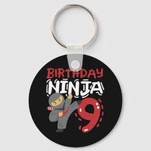 Chaveiro Aniversário Ninja 9 Anos Idade Crianças de Karate 