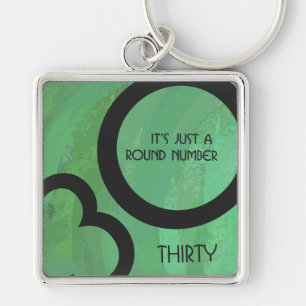 Chaveiro Aniversário verde de 30 décadas