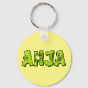 Chaveiro Anja Name Kiwi Design Schlüsselanhänger