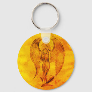 Chaveiro Anjo, Arte Lápis em Marmor Design