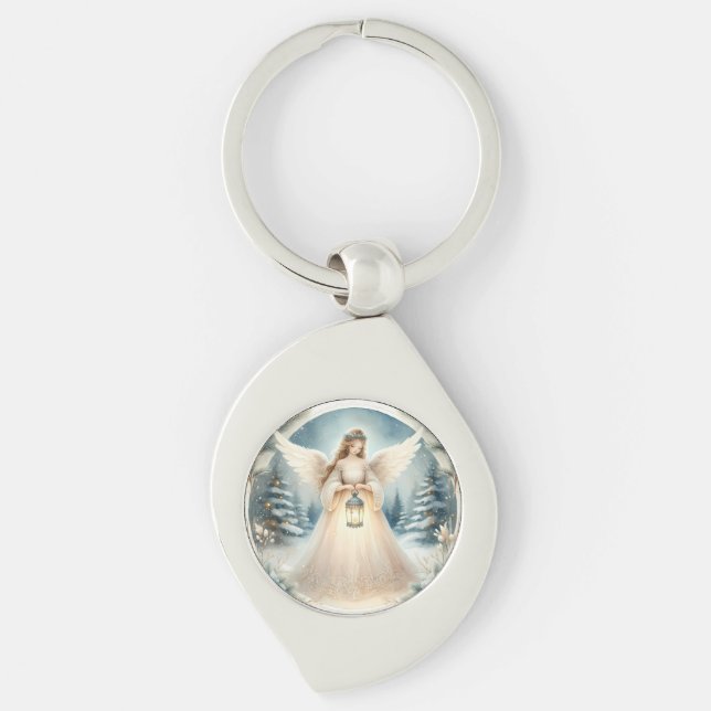 Chaveiro Anjo Celestial Lanterna de Esperança do Inverno (Frente)