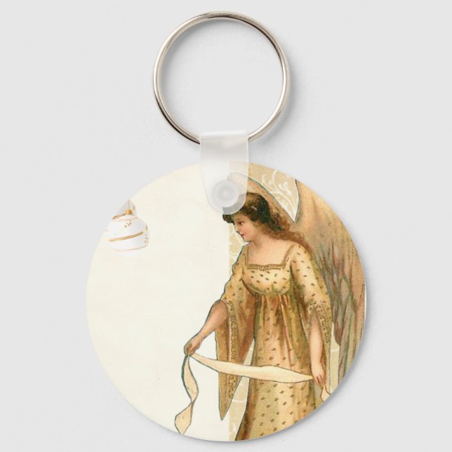 Chaveiro Anjo de Natal e Ornamentos (Frente)