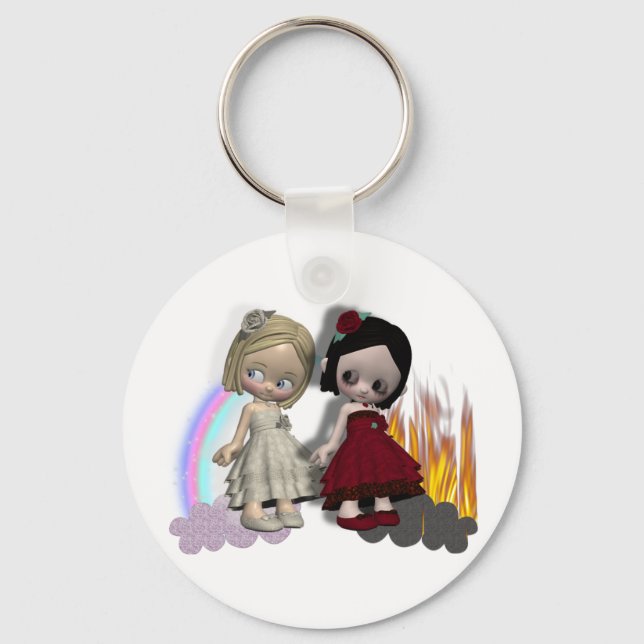 Chaveiro anjo e garotas bonitas do diabo (Frente)