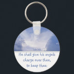 Chaveiro Anjo nas nuvens, encorajamento, Silv de Escritura<br><div class="desc">Luke 4:10 Anjos vigiarão você,  encorajamento,  escritura. presente de Natal de excelente para filho,  filha,  mãe,  pai,  irmã,  irmão ou qualquer pessoa que saia</div>