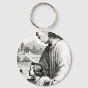 Chaveiro Anjo que guarda uma criança